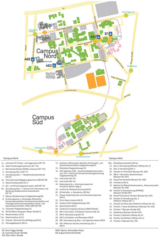 Lageplan TU Dortmund
