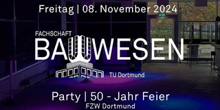 Plakat für Bauwesen Party am 8.11.2024 im FZW