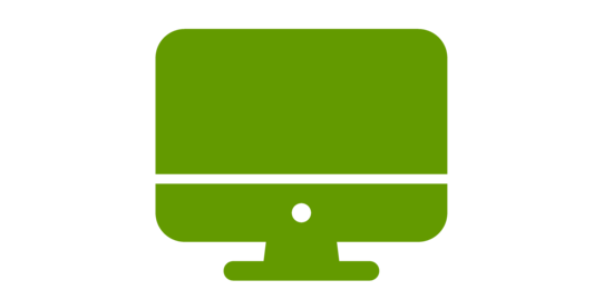 grünes Icon eines Computer Bildschirms