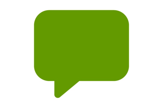 grünes Chatbox Icon