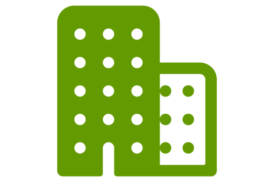 grünes Hochhaus Icon